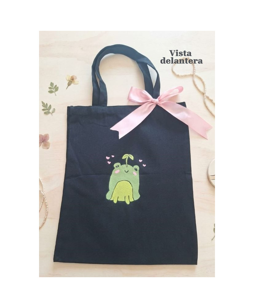 Tote bag_ Ranita_Pintada a mano