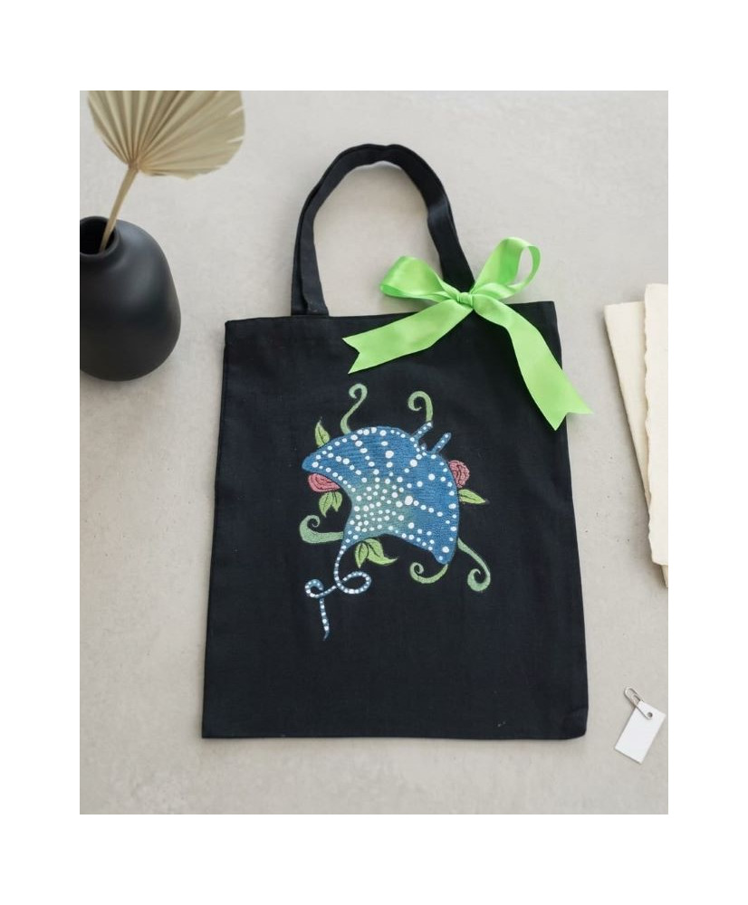 Tote bag_mantarraya_Pintada a mano