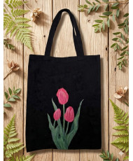 Tote bag_Tulipanes_Pintada a mano