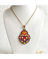 Collar Milagrito Mexicano con flores