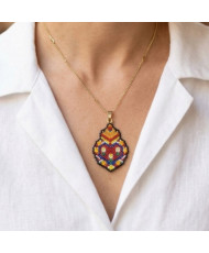 Collar Milagrito Mexicano con flores