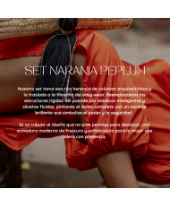 Set Naranja Peplum