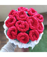 🌹 Ramo de Rosas Rojas a Crochet 🌹