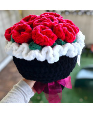🌹 Ramo de Rosas Rojas a Crochet 🌹