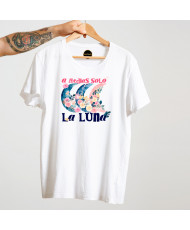  Playera A medias solo la Luna