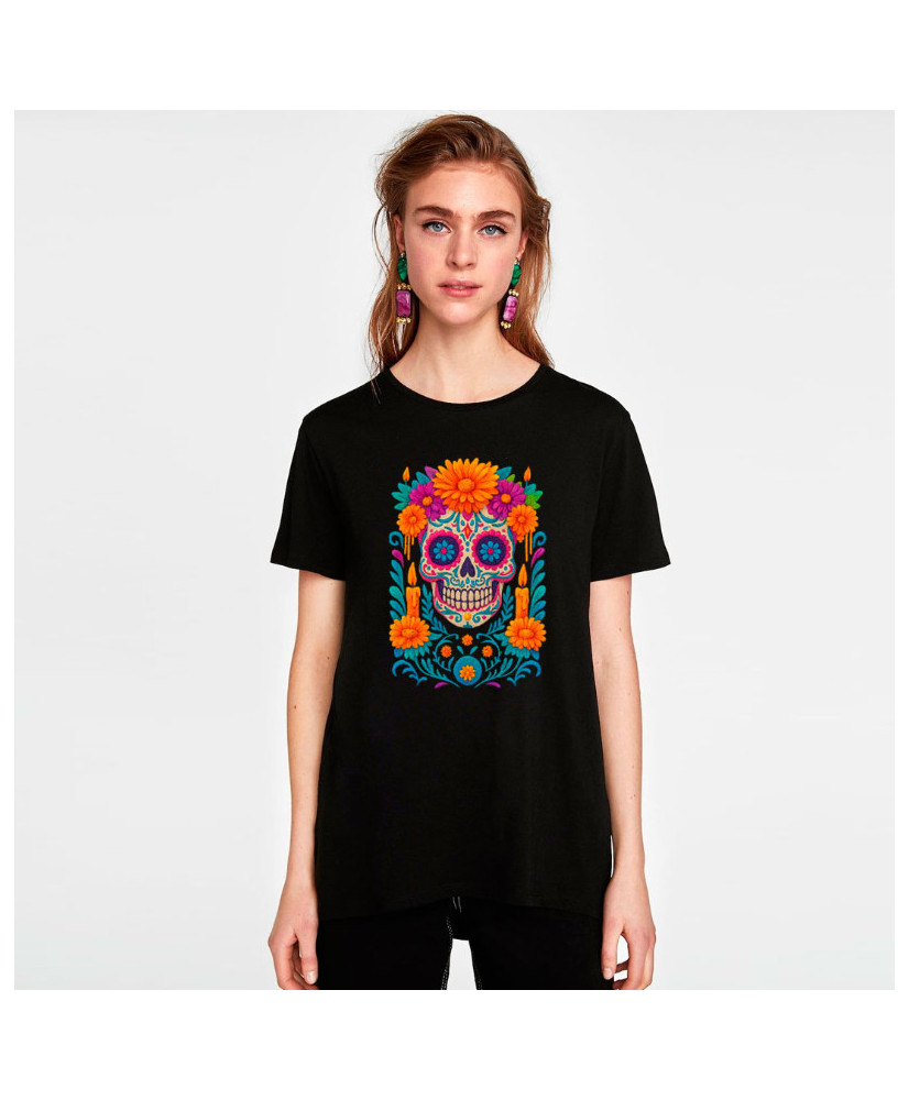  Playera Catrina y Cempasuchitl