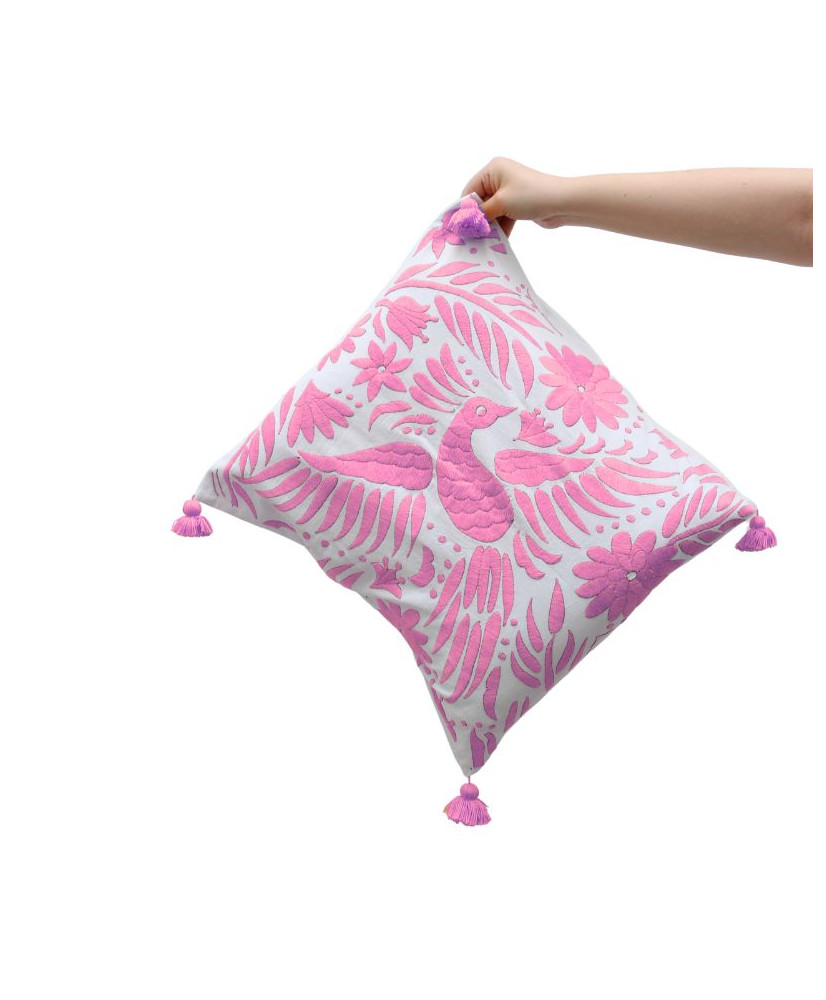 Cojín Pavorrel Otomi (tono cálido)