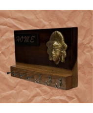 Porta Llaves Figura Prehispánica de Madera ⭐
