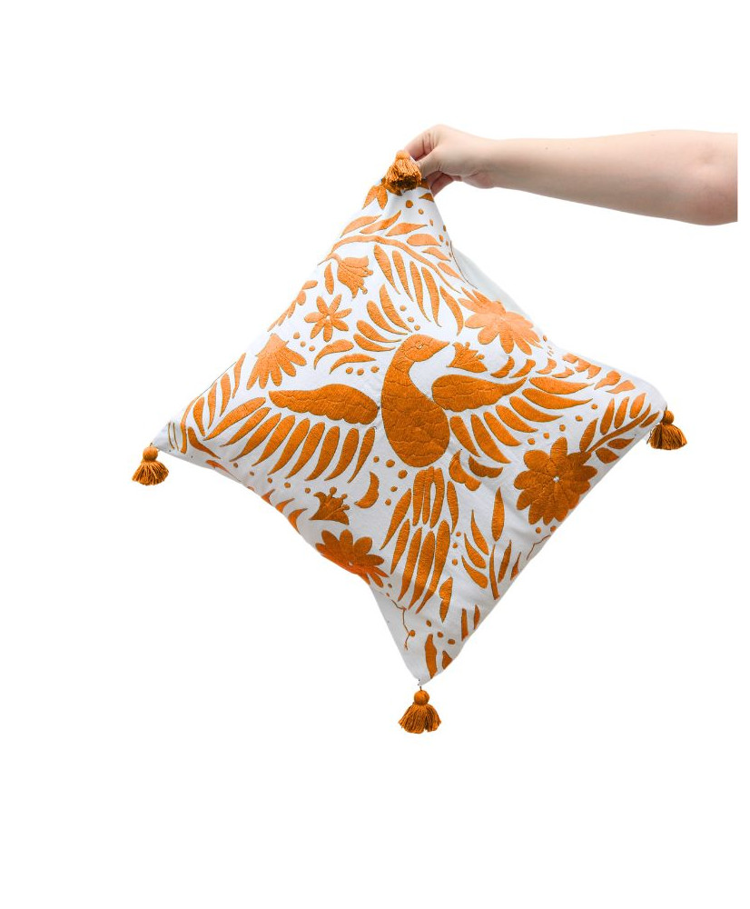 Cojín Pavorrel Otomi (tono cálido)