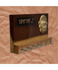 Porta Llaves Figura Prehispánica de Madera ⭐