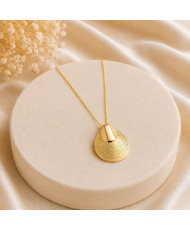 Collar de plata .925 con baño vermeil de 22 kilates 