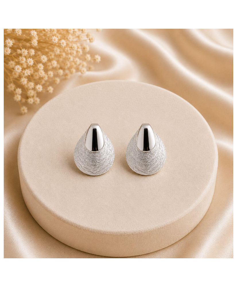 Aretes plata de gota 
