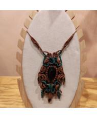 Collar artesanal con obsidiana dorada