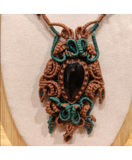 Collar artesanal con obsidiana dorada