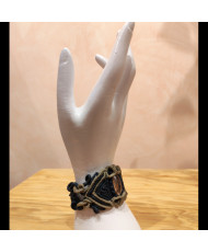 Pulsera artesanal con cuarzo rutilado