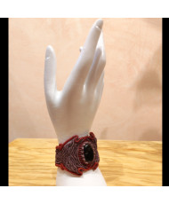 Pulsera artesanal con ámbar
