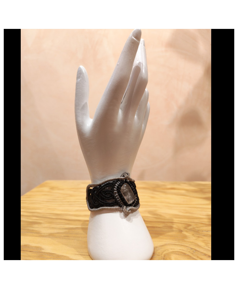 Pulsera artesanal con cuarzo rutilado