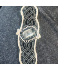 Pulsera artesanal con cuarzo rutilado