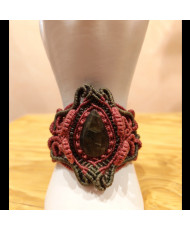 Pulsera artesanal con piedra 'Ojo de tigre'