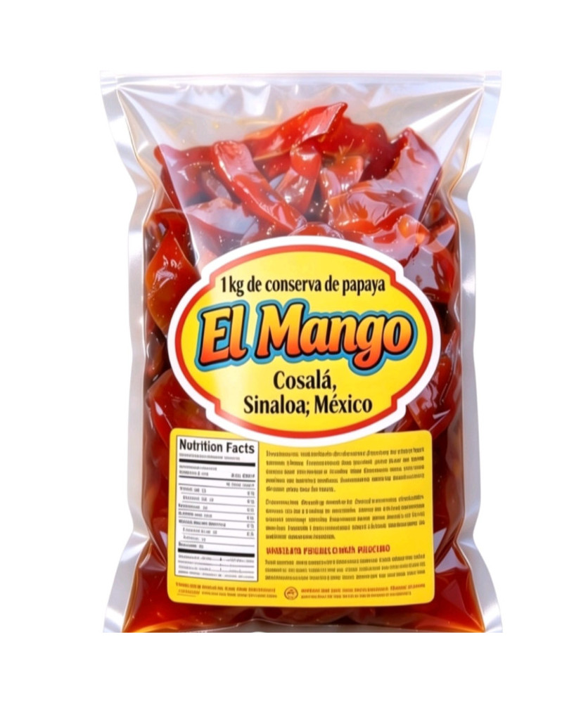 Conserva de papaya El Mango.
