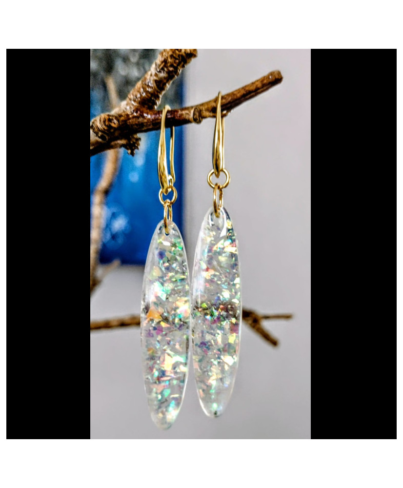 Aretes de resina epóxica