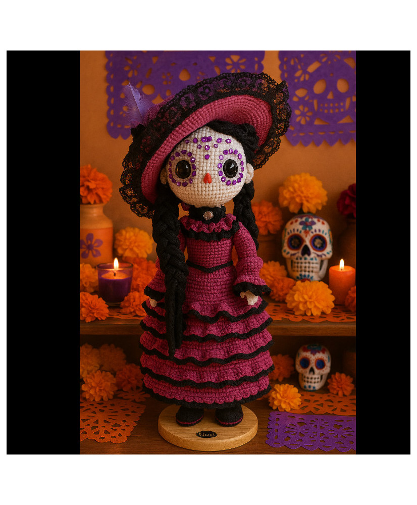 Catrina tejida a crochet