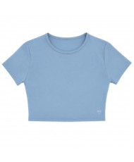 Blusa Crop Top Azul Cielo