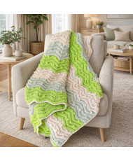 Manta tejida a crochet hecha totalmente a mano