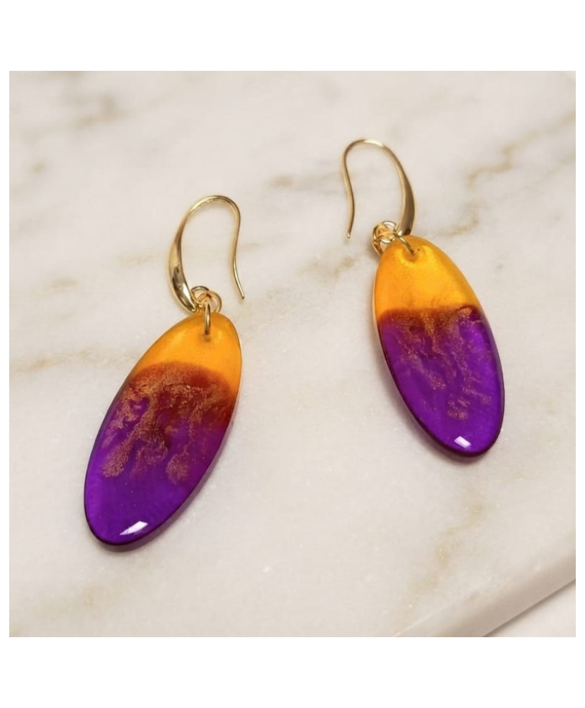 aretes de resina epóxica
