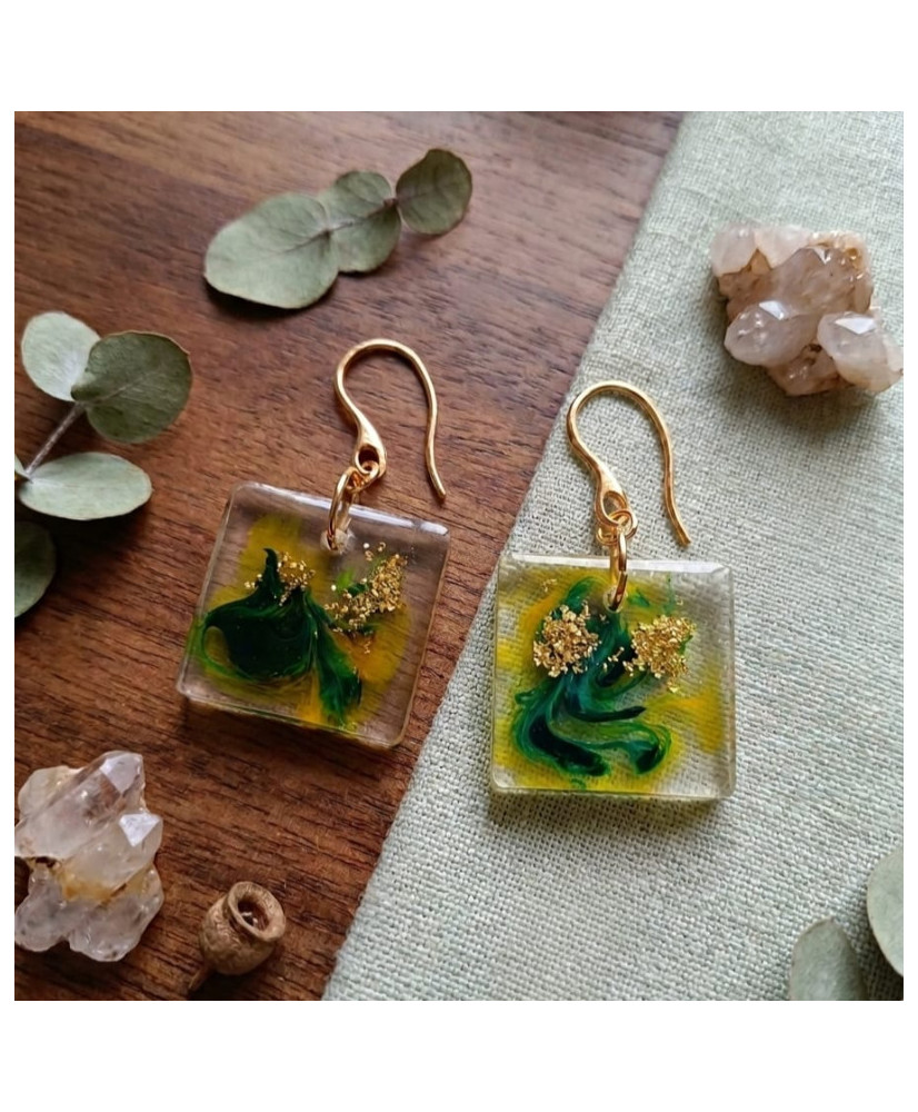 aretes de resina epóxica