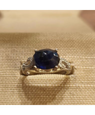 Anillo de Plata con Zafiro Natural