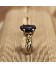 Anillo de Plata con Zafiro Natural