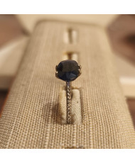 Anillo de Plata con Zafiro Natural