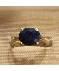 Anillo de Plata con Zafiro Natural