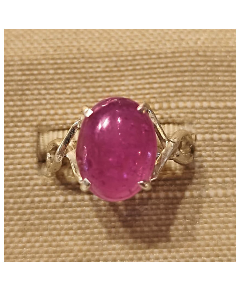 Anillo de Plata con Rubi Natural