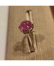 Anillo de Plata con Rubi Natural