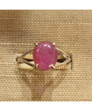 Anillo de Plata con Rubi Natural