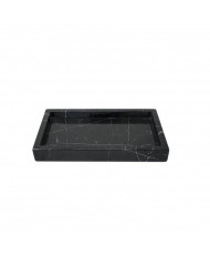 Charola de Mármol Negro y Blanco 25x15 cm | Casa Stone