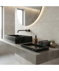 Charola de Mármol Negro y Blanco 25x15 cm | Casa Stone