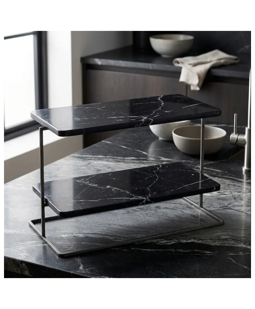 Servidor de 2 Niveles de Mármol para Cocina y Recámara | Casa Stone