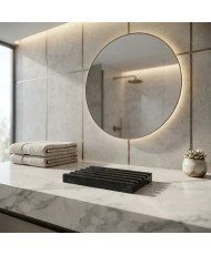 Jabonera Canales de Mármol 14 × 10 cm | Casa Stone