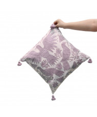 Cojín Otomí palomas (tonos frios)