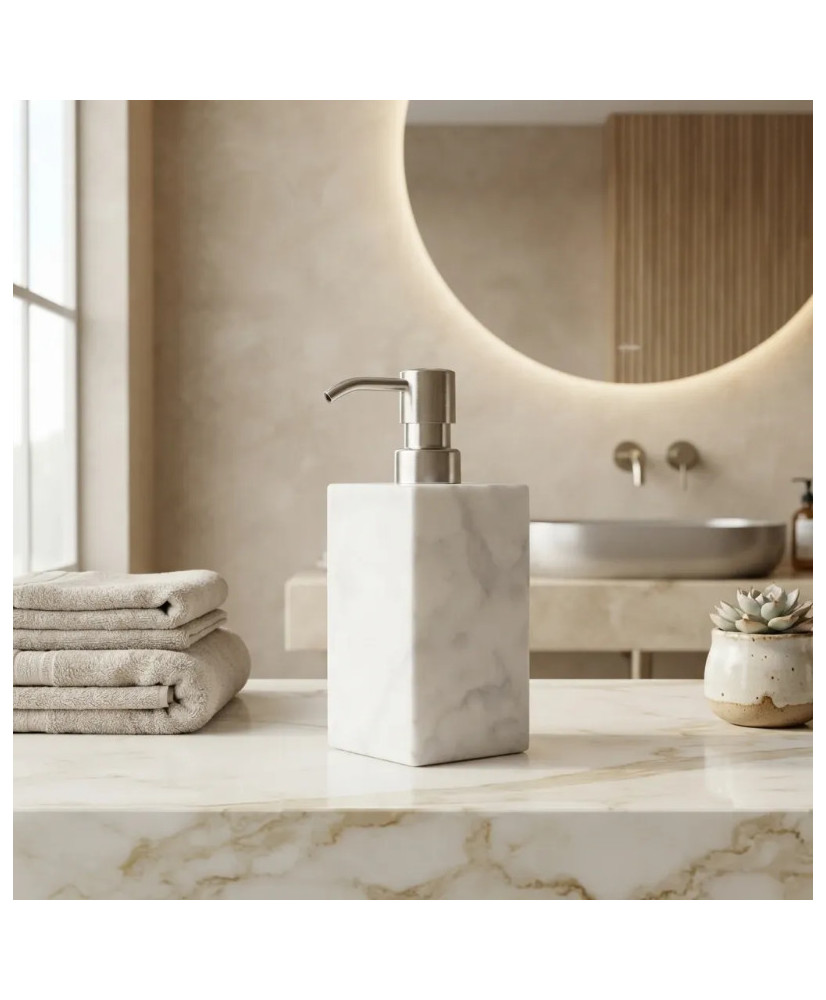 Dispensador de Jabón de Mármol 5x5x15 cm | Casa Stone