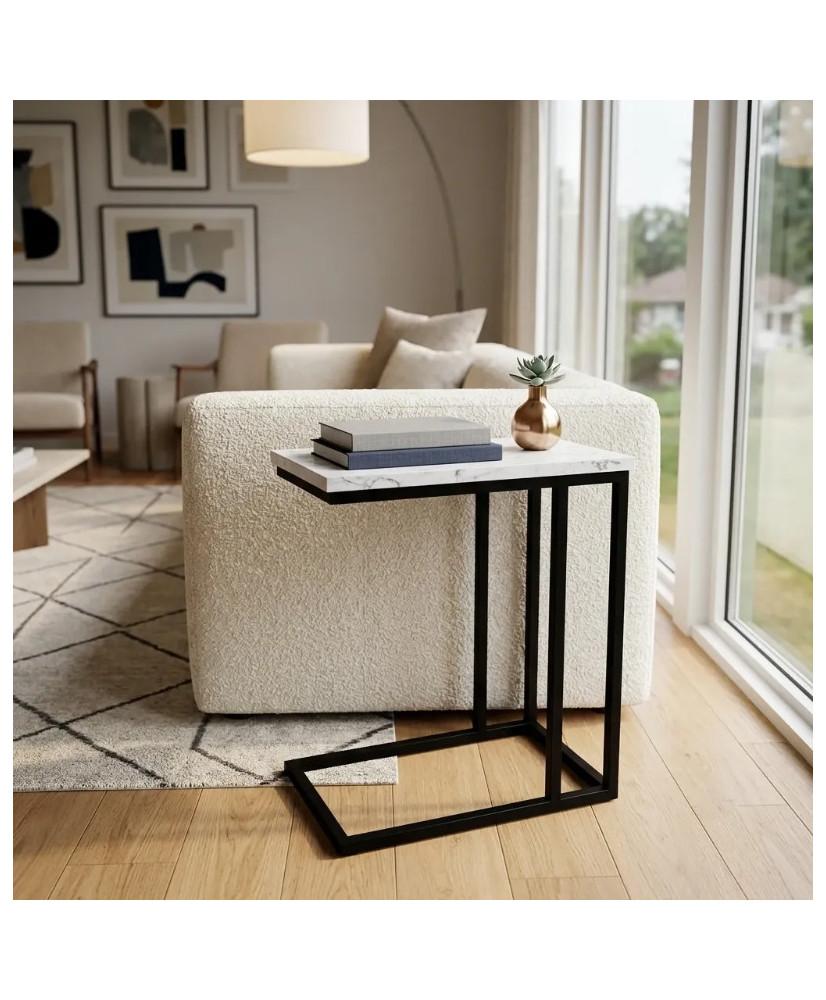 Mesa Lateral Clip Grande 40x25 cm | Mesa Auxiliar Moderna