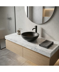 Ovalín Redondo de Mármol Blanco o Negro 40 cm | Casa Stone