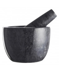 Mortero de Mármol Negro Grande 13x15 cm | Casa Stone