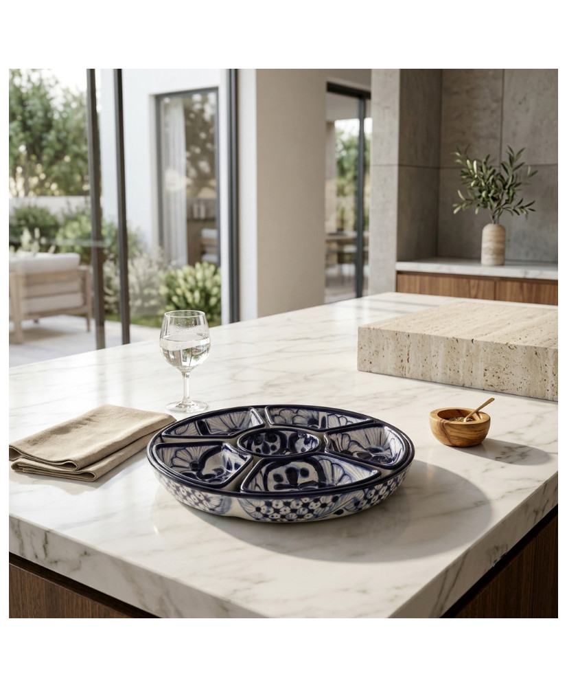 Plato Botanero de Talavera Artesanal 35 cm | Casa Stone