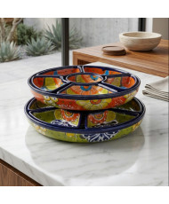 Plato Botanero de Talavera Artesanal 35 cm | Casa Stone