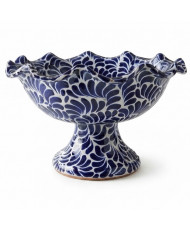 Frutero con Base de Talavera Azul | Frutero Artesanal Mexicano