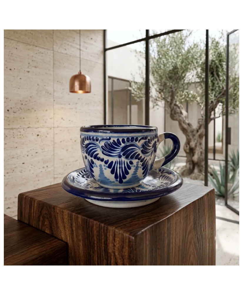 Set de Taza y Plato de Talavera Artesanal | Casa Stone